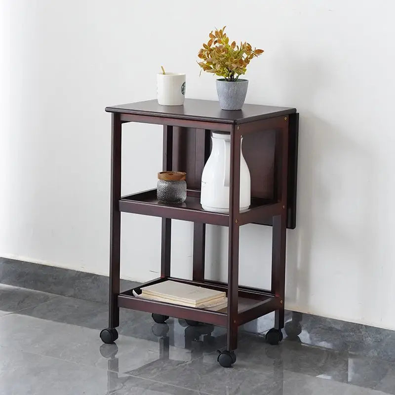 Afralia™ Rolling Casters End Table | Retro Coffee Table | Modern Industrial Side Table