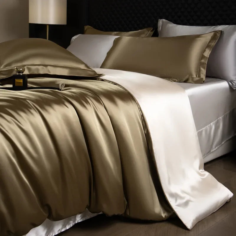 Afralia™ Silk Bedding Sets: Smooth Comforter Covers for Cool Summer Sleep