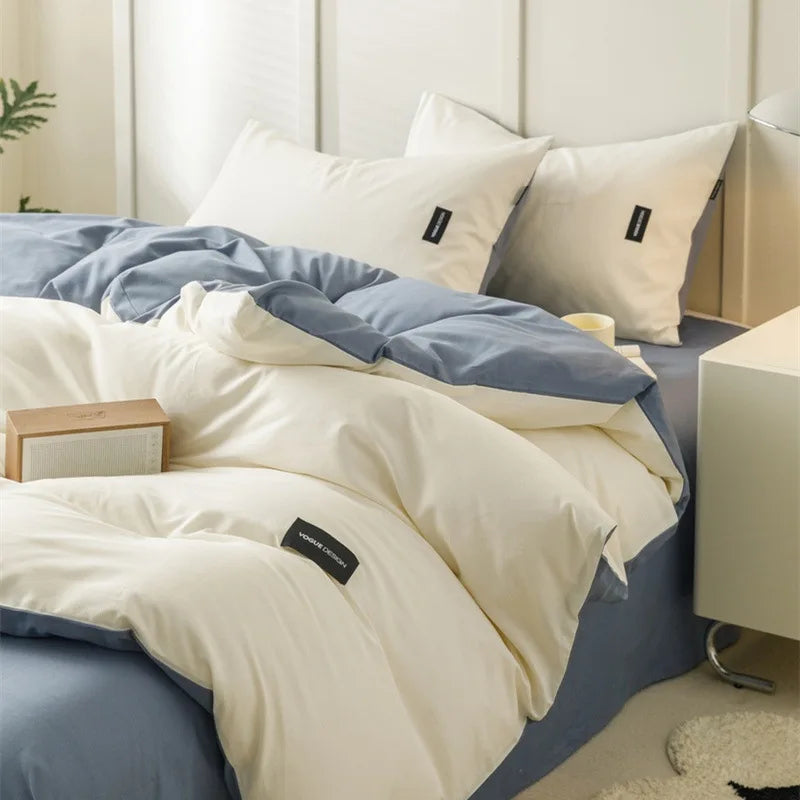 Afralia™ Cotton Bedding Set Super Soft Comforter All Season Home Textile