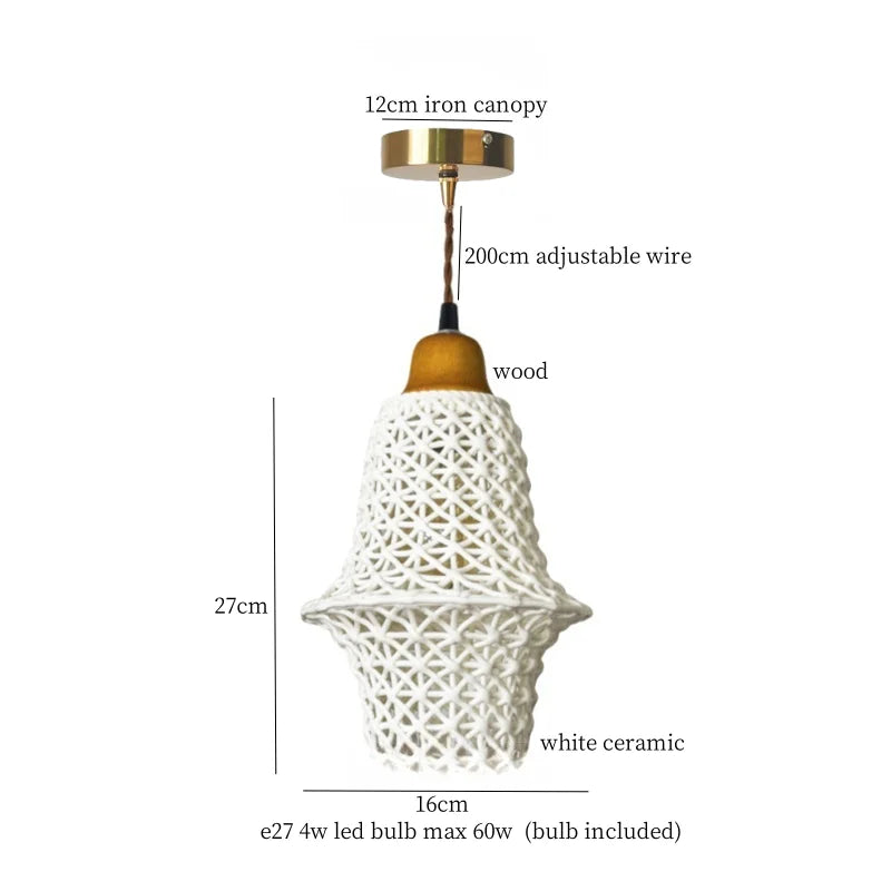 Afralia Beige Cloth LED Pendant Light: Vintage Japanese Style for Kitchen, Dining, and Living Room