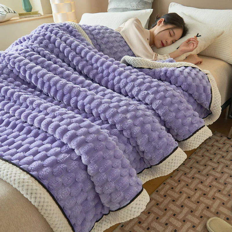 Afralia™ Warm Coral Fleece Blanket | Soft Comfort | Cozy Thicken | Autumn Winter Blanket