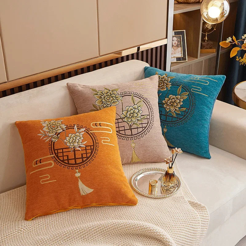 Afralia™ Floral Print Cushion - Detachable Pillow Core, Sofa Decor, Neck Support, Gift