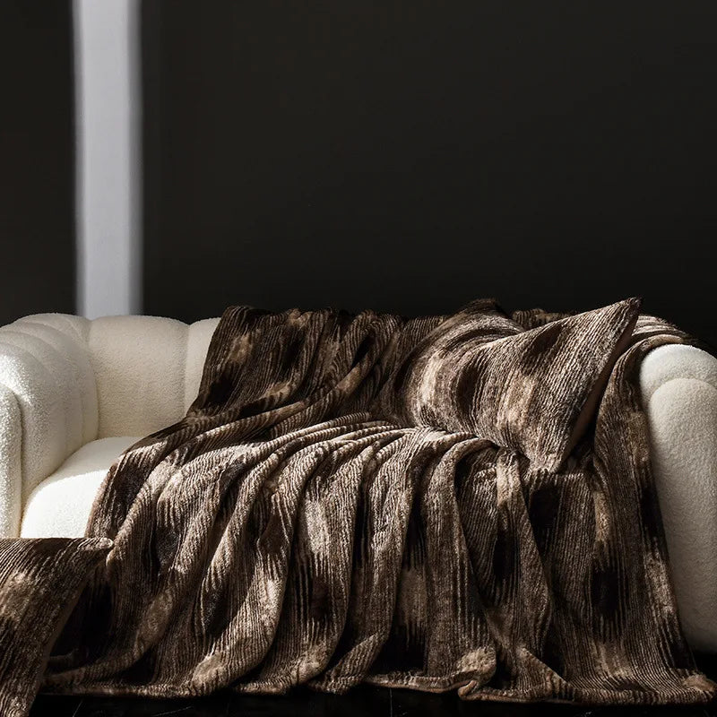 Afralia™ Cosy Faux Rabbit Plush Blanket in Milk Velvet for Single Sofa Decoration & Napping