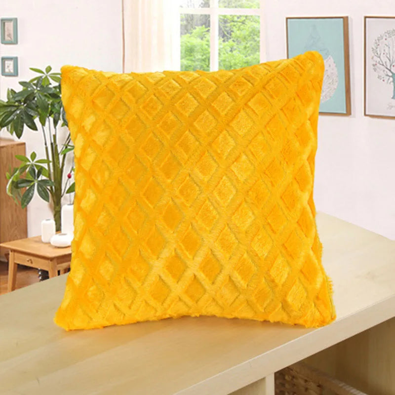 Afralia™ Plush Diamond Pattern Sofa Cushion - Soft Comfort for Adults & Children