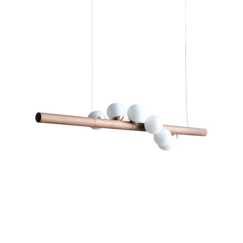 Afralia™ Nordic Wood G9 LED Chandeliers for Home Dining Decor