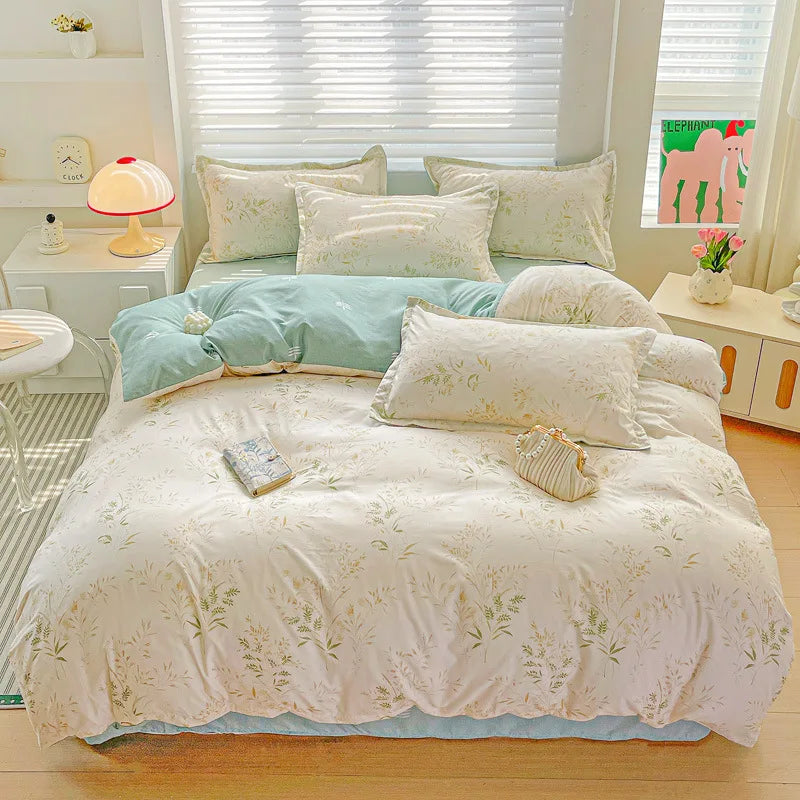Afralia™ Geometric Pattern Single Duvet Cover, Cozy Cotton Bedding for Autumn/Winter