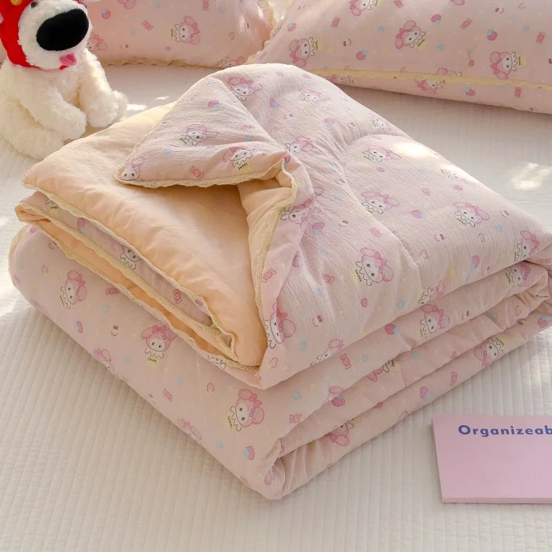 Afralia™ Summer Comforter: Sweet Printed Air-Condition Queen King Beds, Soft Skin-Friendly Breathable Blanket