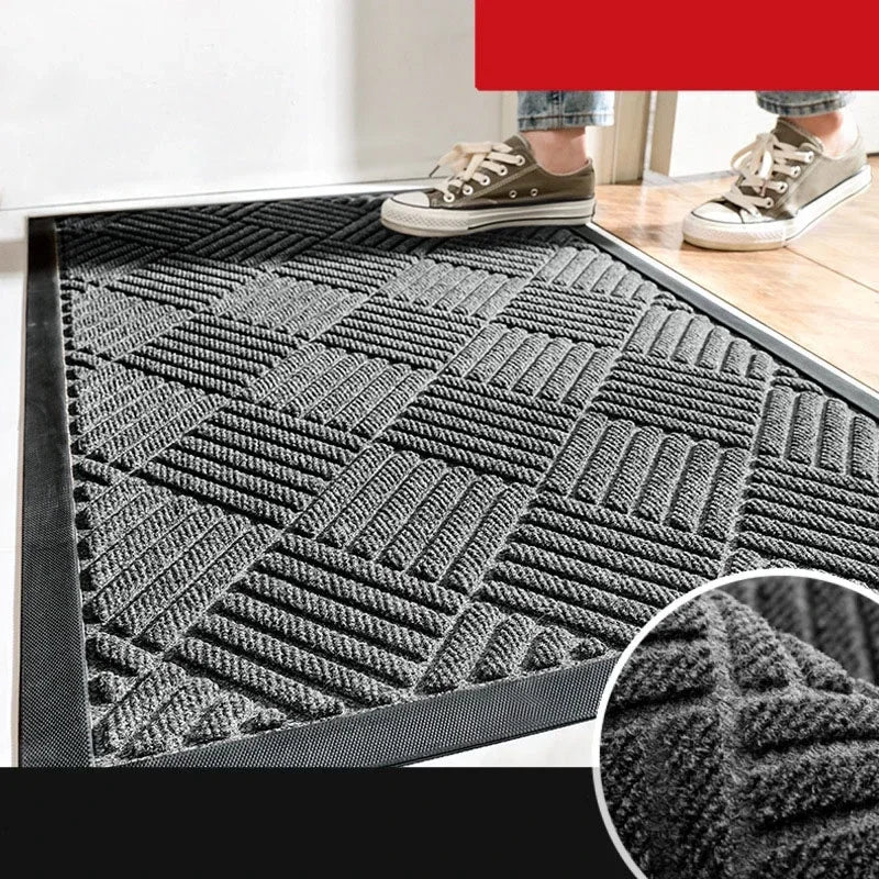 Afralia™ Outdoor Rubber Doormat: Easy-Clean & Dirt-Resistant Shoe Scraper Mats for Home & Business