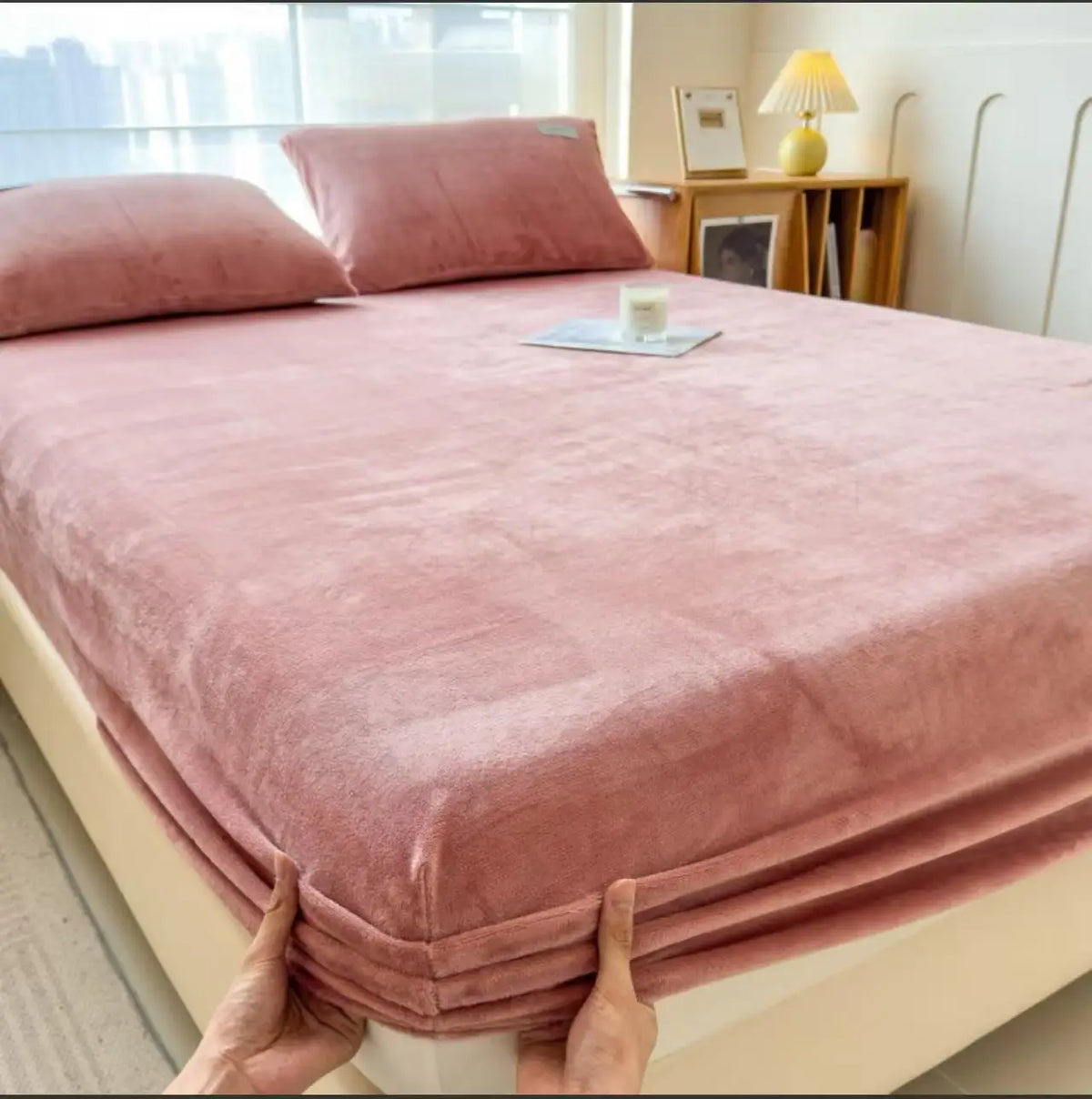 Afralia™ Cozy Milk Velvet Fitted Sheet for Autumn & Winter Mattress Topper