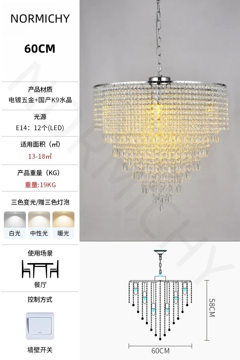 Afralia™ Crystal Pendant Light: Modern Luxury for Hotel Wedding and Restaurant Atmosphere