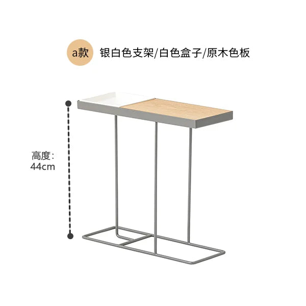 Afralia™ Nordic Side Table - Minimalist Living Room Accent Desk with Magazine Storage Shelf