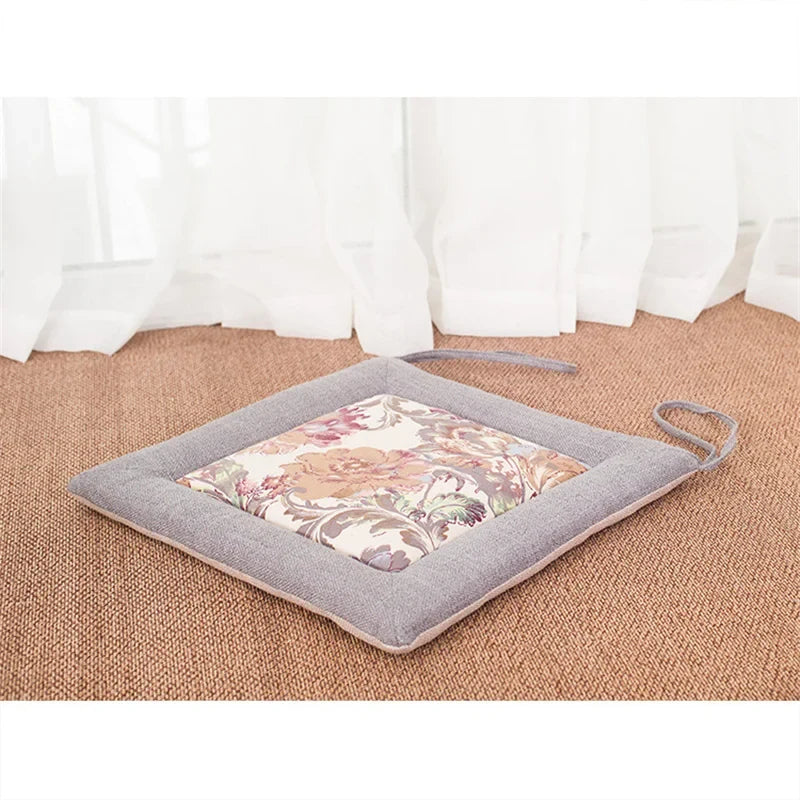 Afralia™ Linen Seat Cushion: Comfortable Non-slip Chair Pad with Strap
