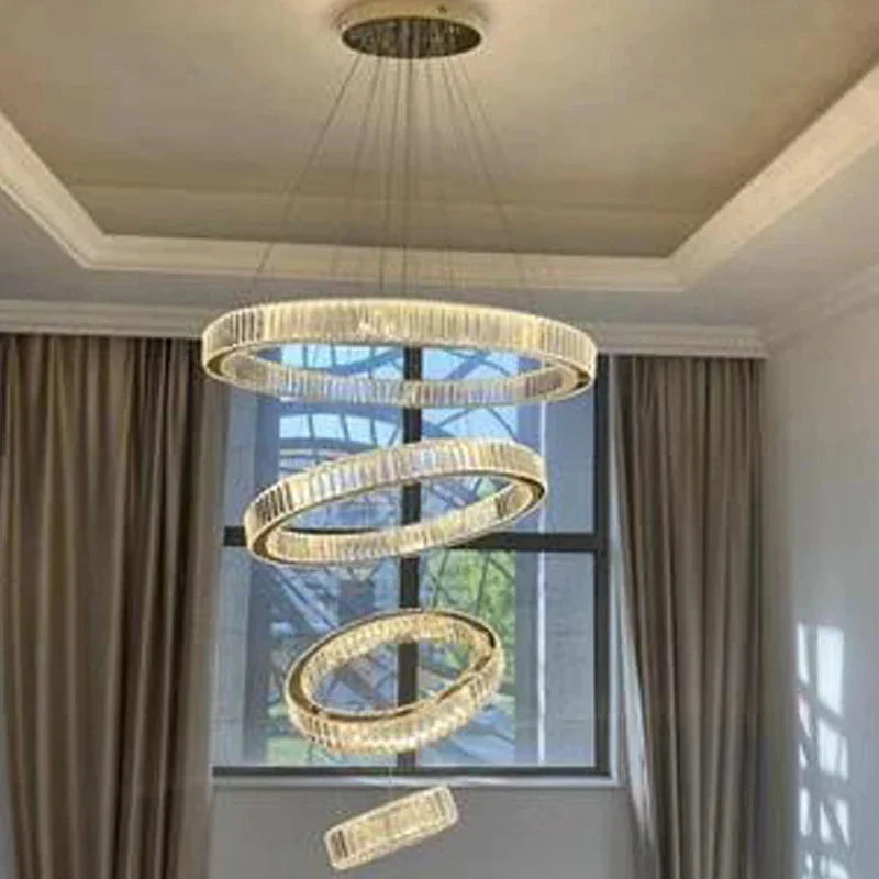 Afralia™ Crystal LED Chandelier for Modern European Style Living Room Lighting