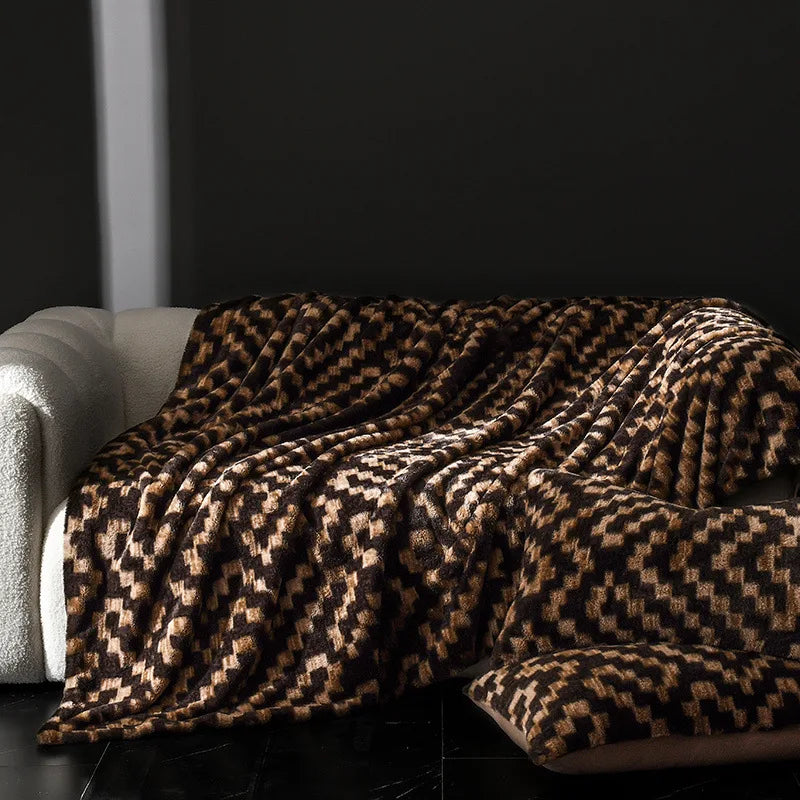 Afralia™ Cosy Faux Rabbit Plush Blanket in Milk Velvet for Single Sofa Decoration & Napping