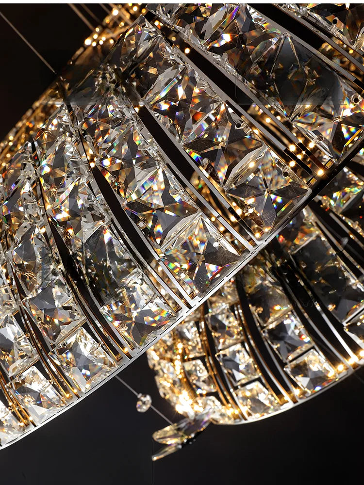 Afralia Crystal Butterfly Pendant Light: Italian Postmodern Luxury Lamp for Villa Duplex Building