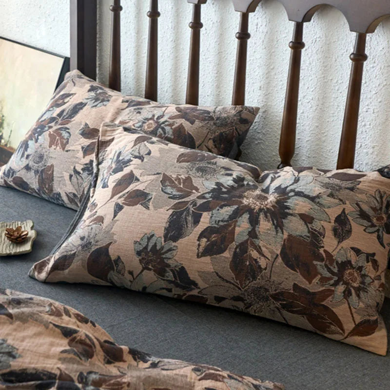 Afralia™ Cotton Jacquard Bedding Sets Vintage Quilt Set for All Seasons