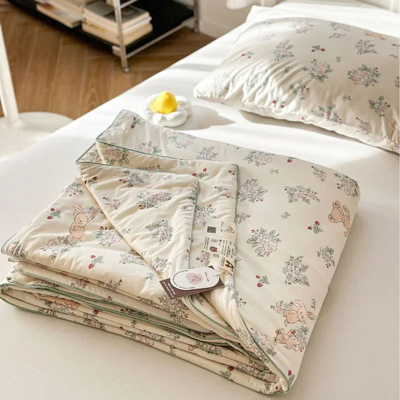 Afralia™ Children Cartoon Summer Cooling Quilt - Double Bed Breathable Thin Blanket Duvet