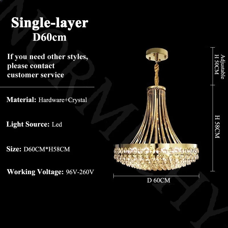 Afralia™ Crystal Pendant Chandelier for Dining Bedroom Living Room - Modern Nordic Luxury Lighting