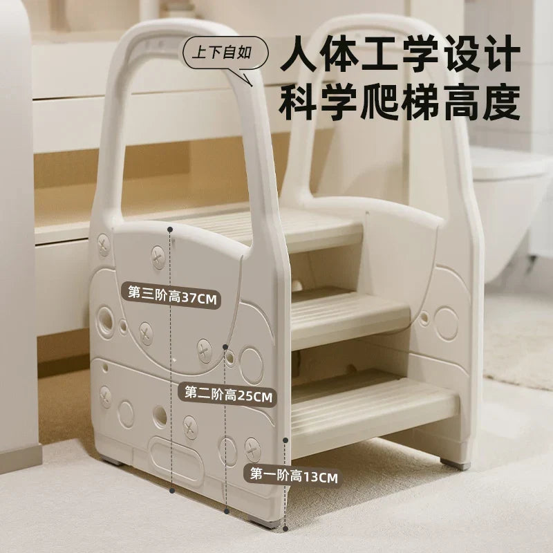Afralia™ Folding Stairs Kitchen Ladder Metal Decorative Kids Sedie Steps Household