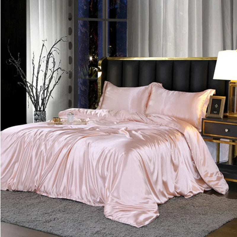 Afralia™ Silk Bedding Sets: Smooth Comforter Covers for Cool Summer Sleep