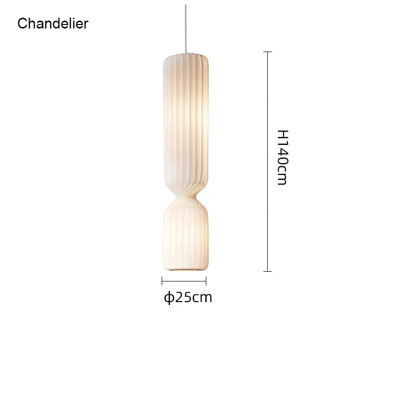 Afralia™ Modern White Fabric Shade LED Pendant Light for Dining Room Decor