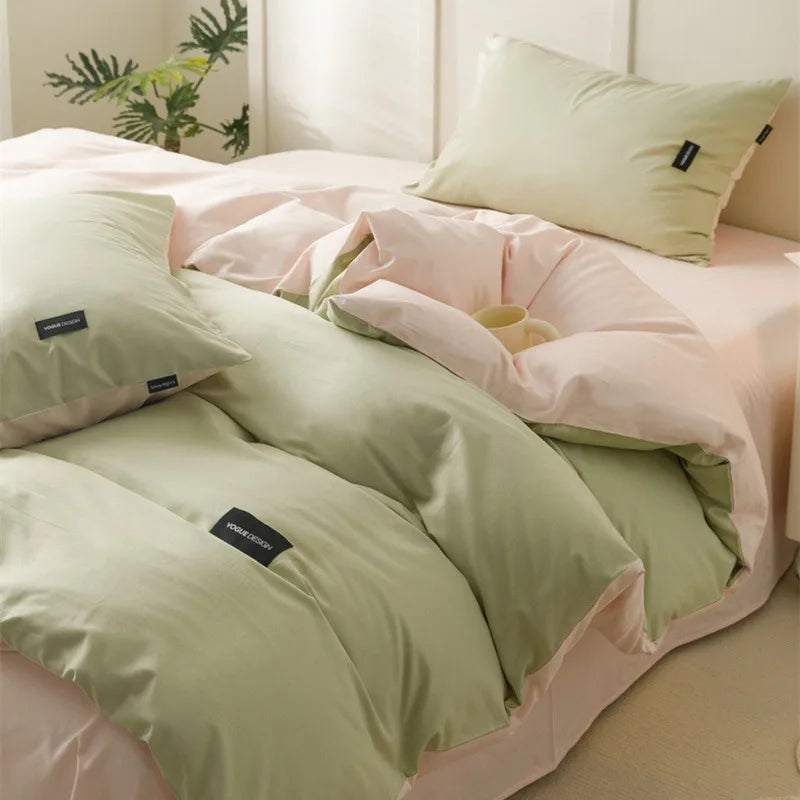 Afralia™ Cotton Bedding Set Super Soft Comforter All Season Home Textile