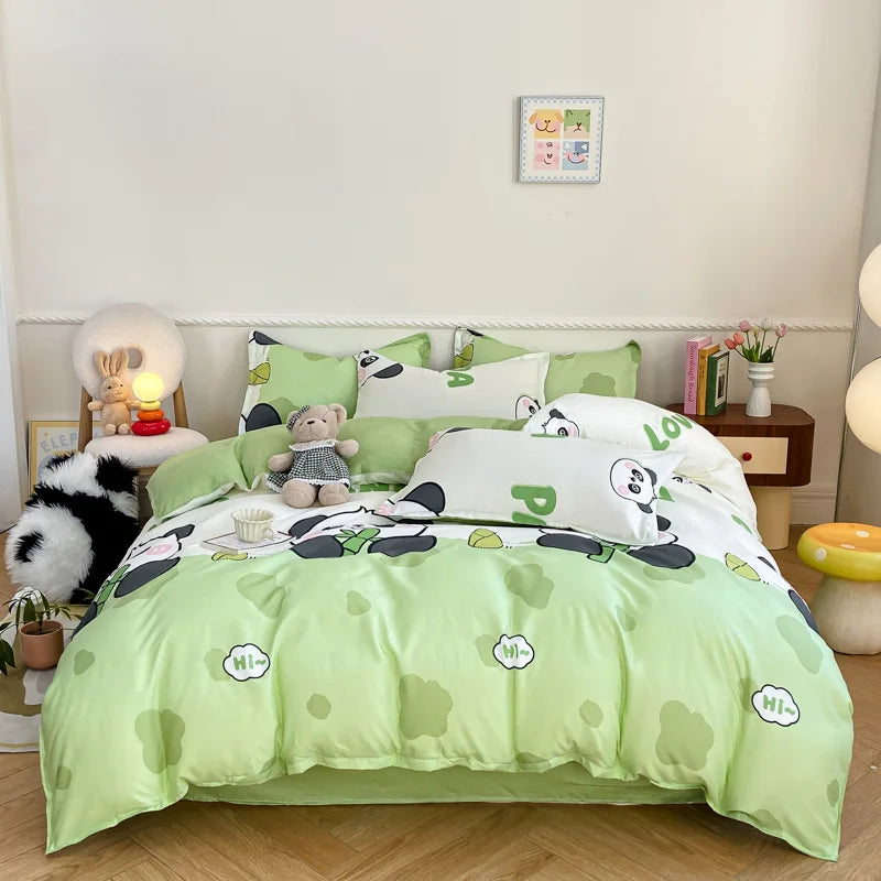 Afralia™ Animal Pattern Bedding Set - King/Queen Size Quilt Set for Comfortable Home.