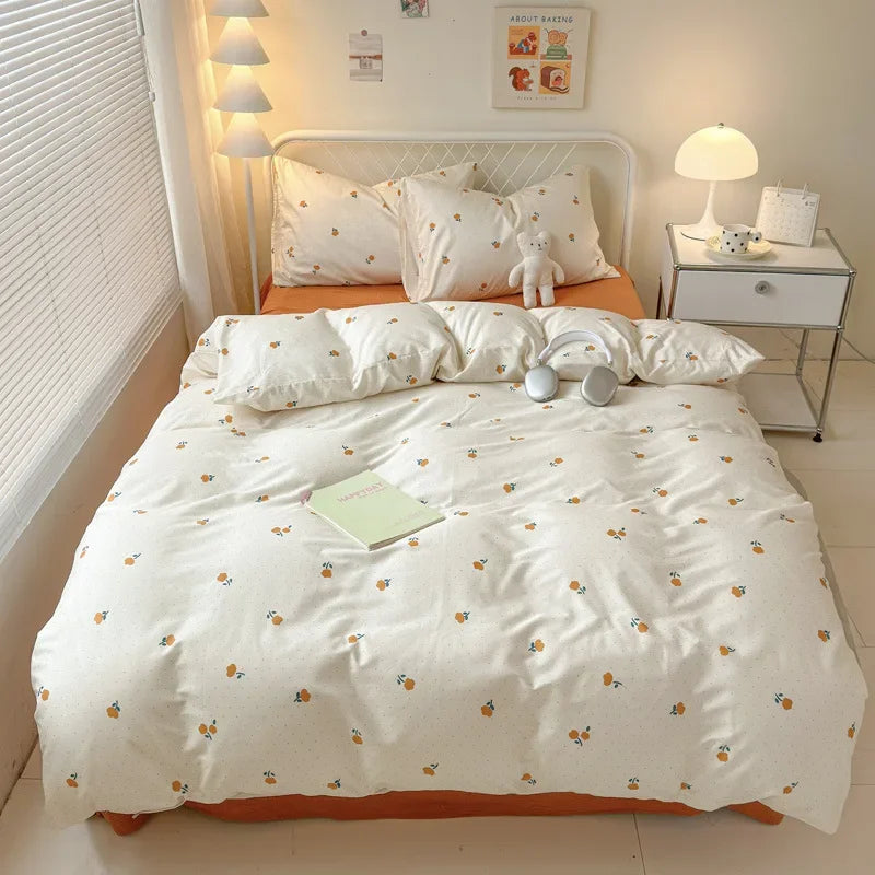 Afralia™ Children Cartoon Print Bedding Set, Double-Layer Yarn Quilt Cover, Cozy Bedroom Decor