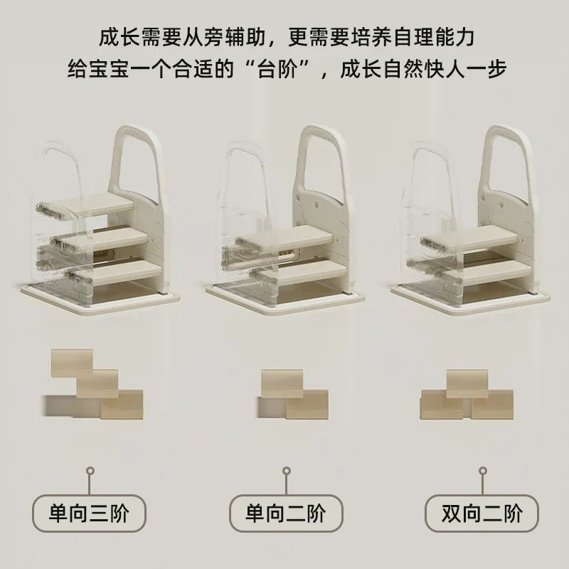 Afralia™ Folding Stairs Kitchen Ladder Metal Decorative Kids Sedie Steps Household