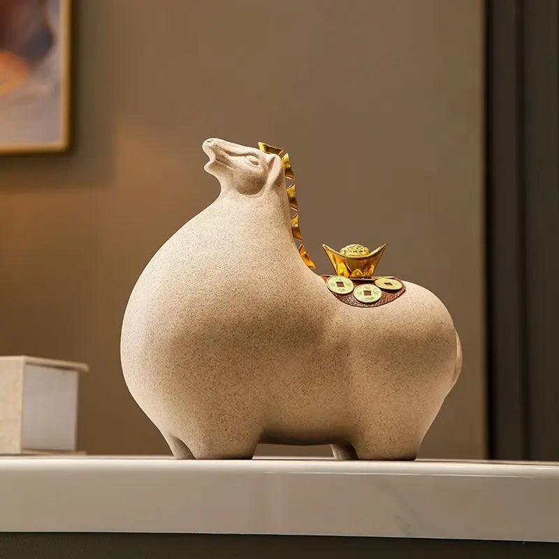 Afralia™ Horse Sculpture Figurine for Home Decor & Tabletop Ornament