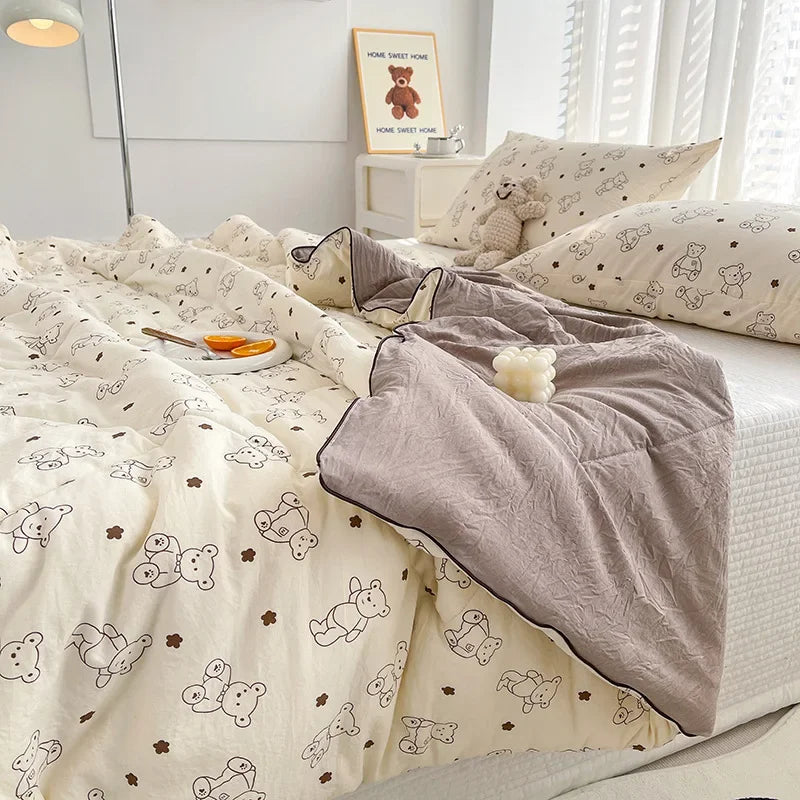 Afralia™ Lightweight Double Gauze Summer Quilt - Soft & Breathable Soya Fibre Fill