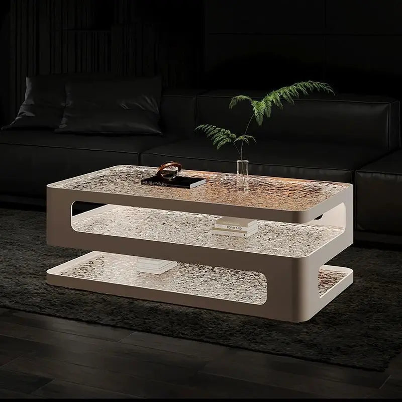 Nordic Glass Coffee Table by Afralia™ - Minimalist Luxury Designer Furniture