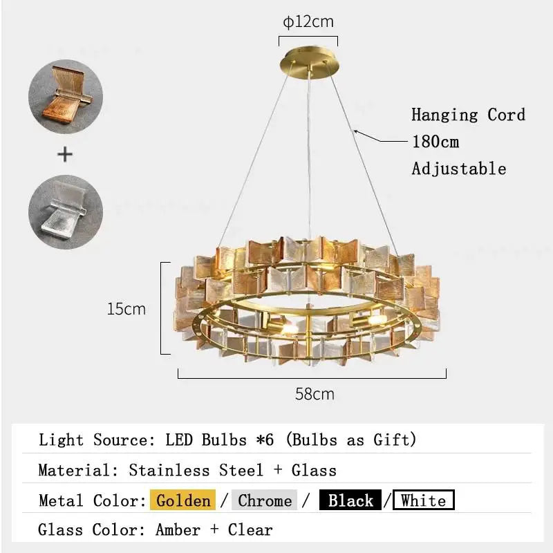 Afralia™ Nordic Luxury Living Room Chandelier: Modern American Style Art Lighting Fixtures
