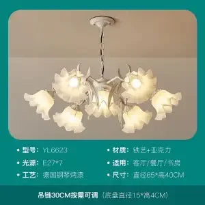 Afralia™ LED Flower Chandelier: French Retro Style for Bedroom, Living Room, Restaurant