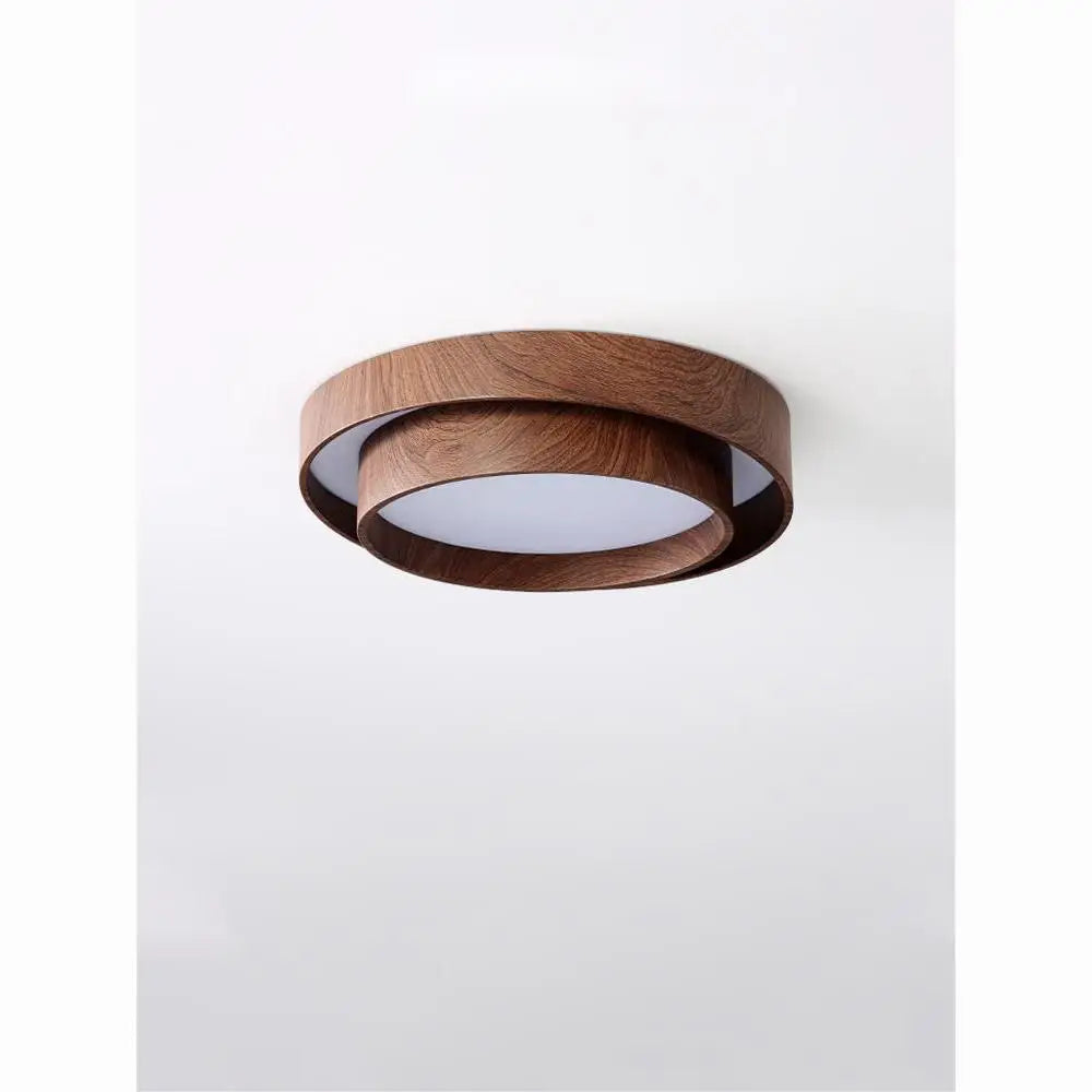 Afralia™ Japanese Walnut Bedroom Ceiling Light Wabi-Sabi Wood Grain Eye Protection Study Light.