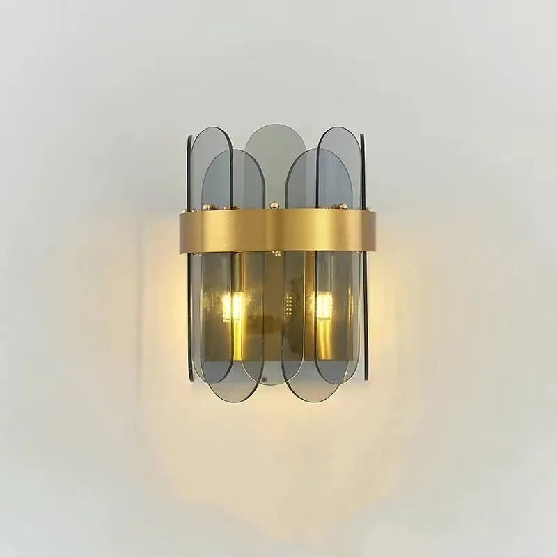 Afralia™ Smoke Grey Glass Ceiling Chandelier for Living Room, Hotel & Restaurant Lighting