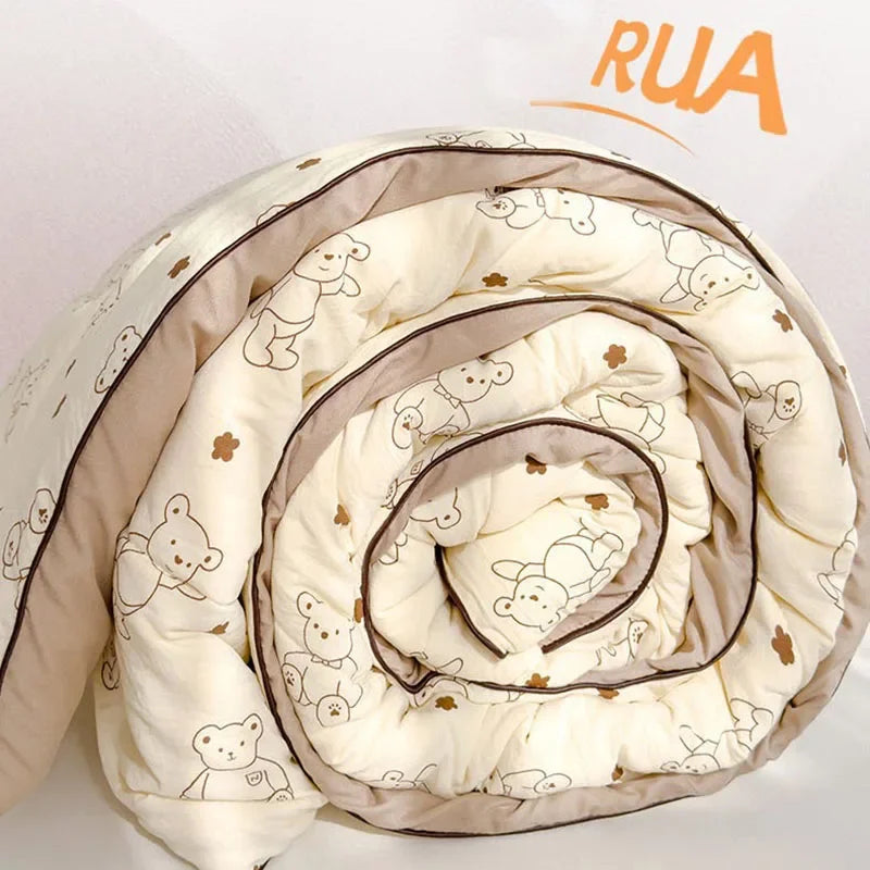 Afralia™ Lightweight Double Gauze Summer Quilt - Soft & Breathable Soya Fibre Fill