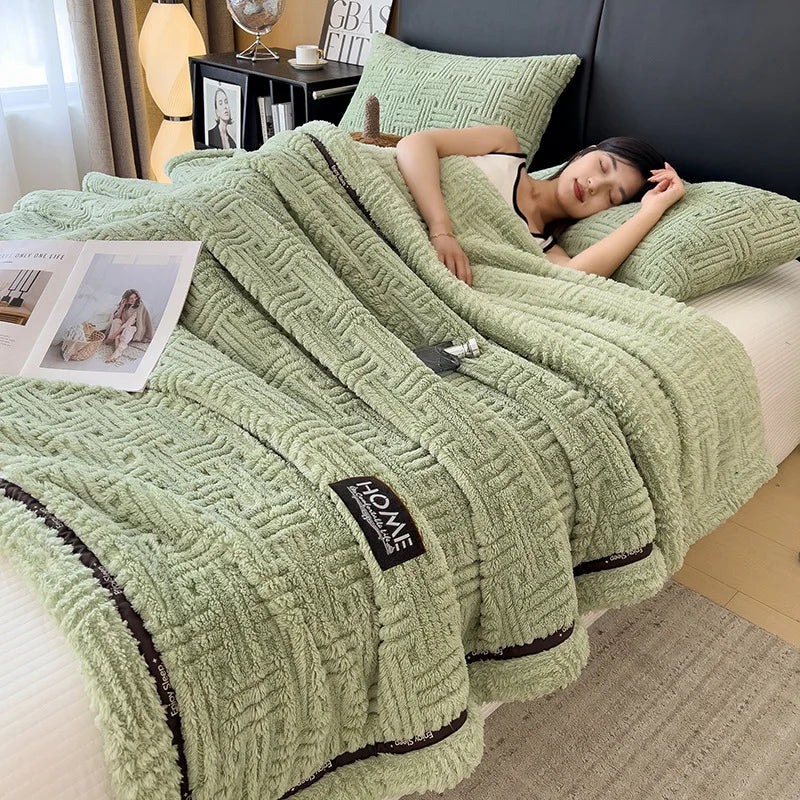Afralia™ Double-Layer Luxury Coral Fleece Winter Blanket