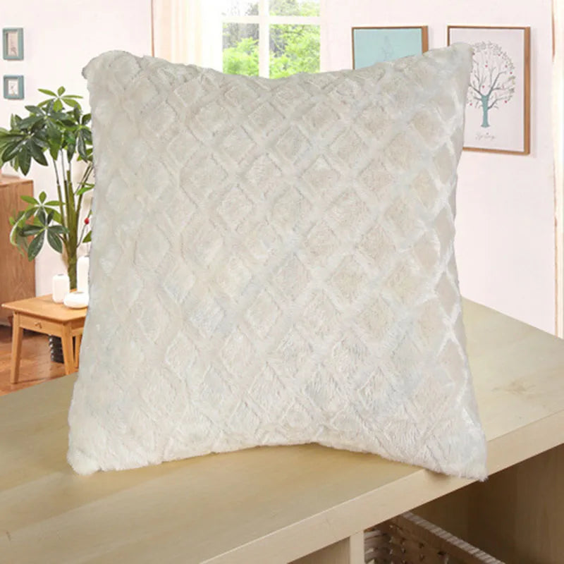 Afralia™ Plush Diamond Pattern Sofa Cushion - Soft Comfort for Adults & Children