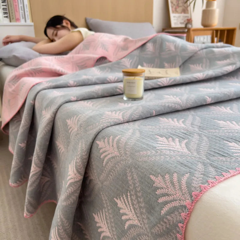 Afralia™ Cotton Towel Blanket, Rural Printed Thin Quilt - Luxury Breathable Bedspread