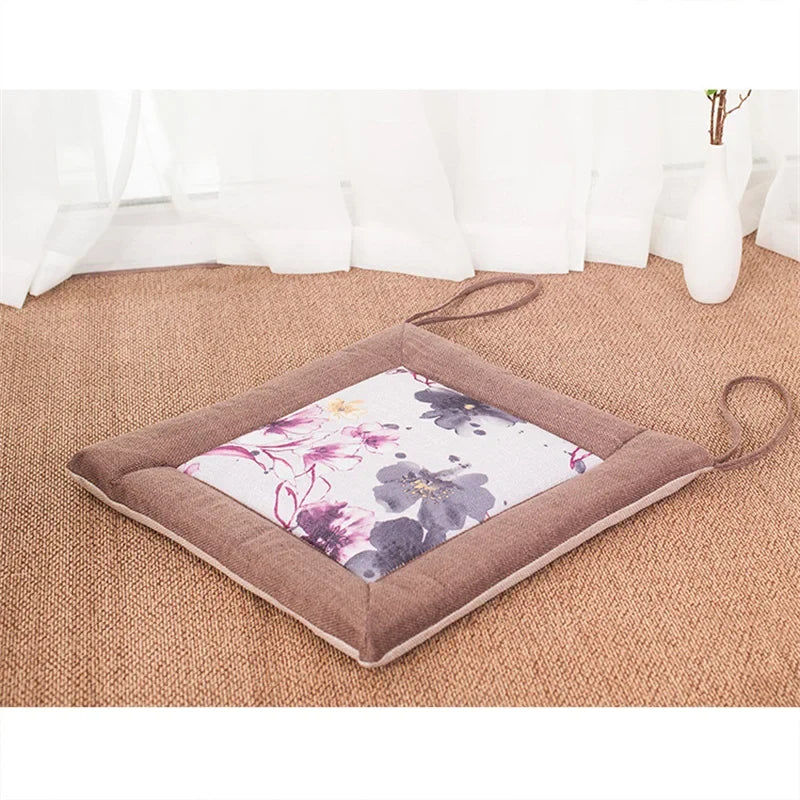 Afralia™ Linen Seat Cushion: Comfortable Non-slip Chair Pad with Strap