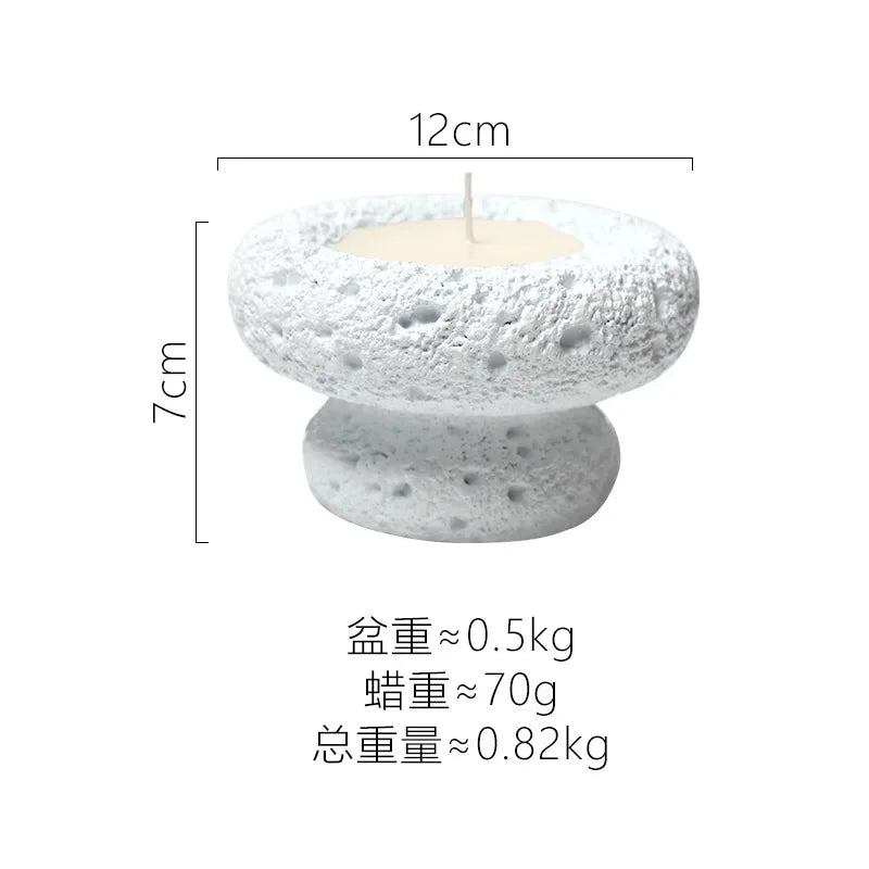 Afralia™ Silicone Concrete Candle Cup Mold Aromatherapy Tray Plaster Support Mold