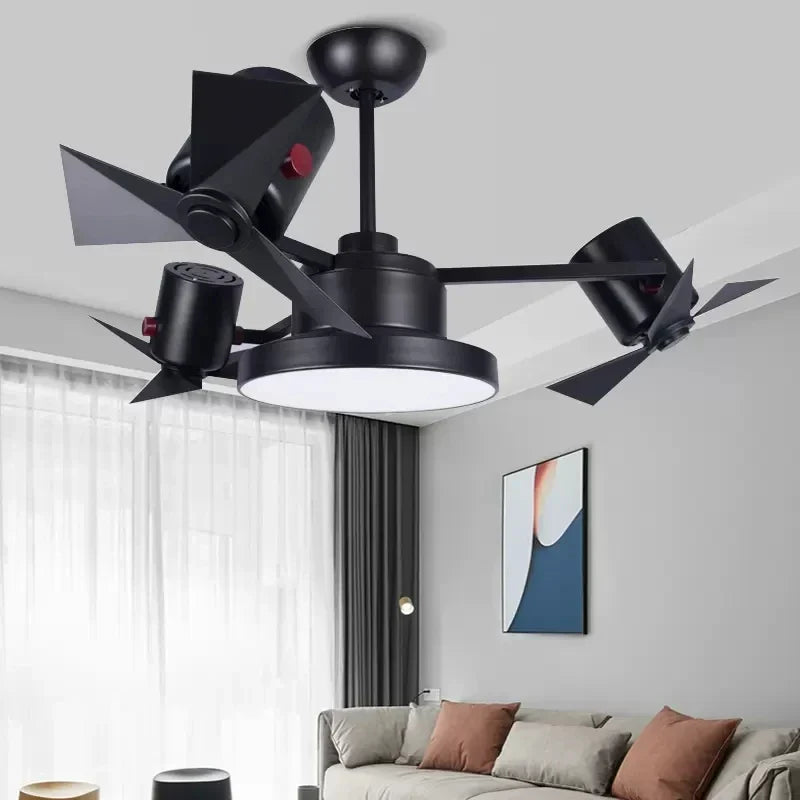 Afralia™ Ceiling Fan Lamp Invisible European Style Bedroom Electric Fan Simple Design