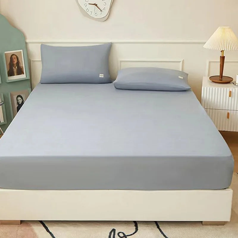 Afralia™ Solid Color Fitted Sheet: Cozy, Skin Friendly, Four Seasons Mattress Topper