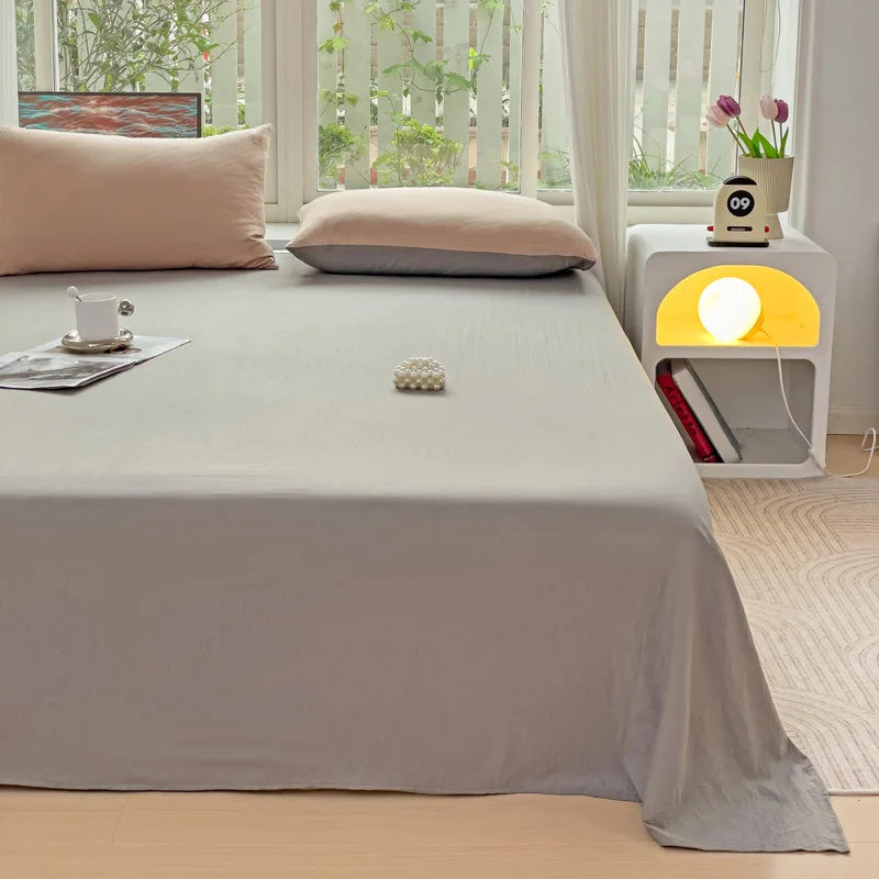Afralia™ Checkered Single Bed Sheet - Skin-Friendly and All Seasons Bed Linen
