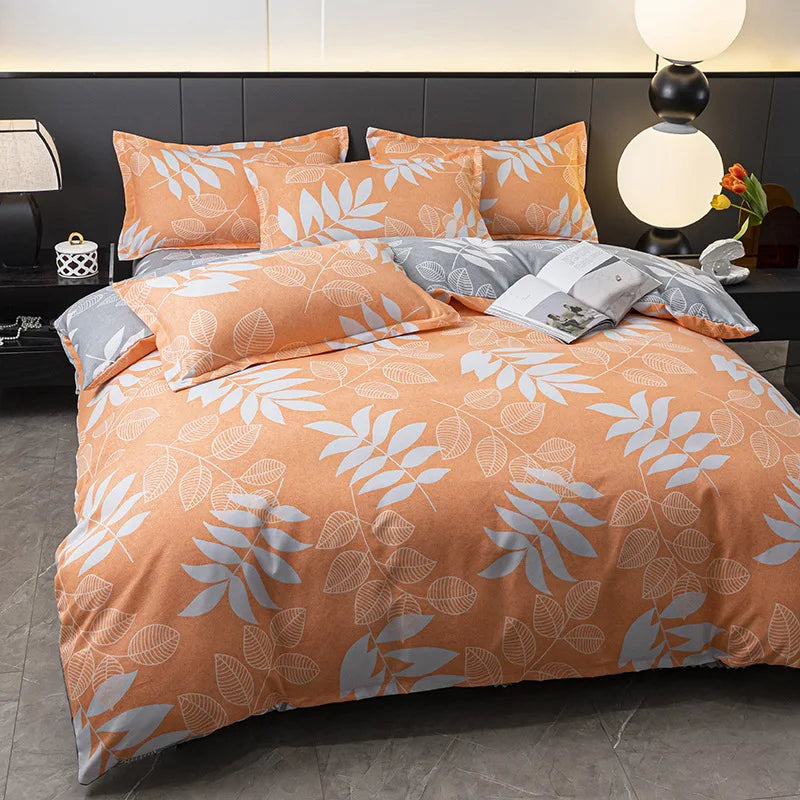 Afralia™ Soft Plant Printed Bedding Sets Cozy Quilt Cover for Summer & Autumn