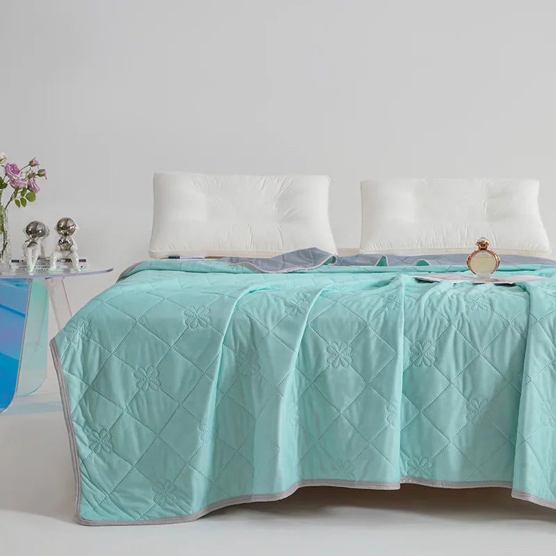 Afralia™ Summer Thin Silk Quilt, Lightweight Cool Silk Air-Conditioned Blanket
