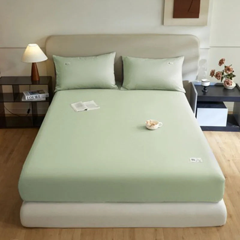 Afralia™ Soft Cotton Anti-Slip Fitted Sheet: European Skin-Friendly Mattress Protector