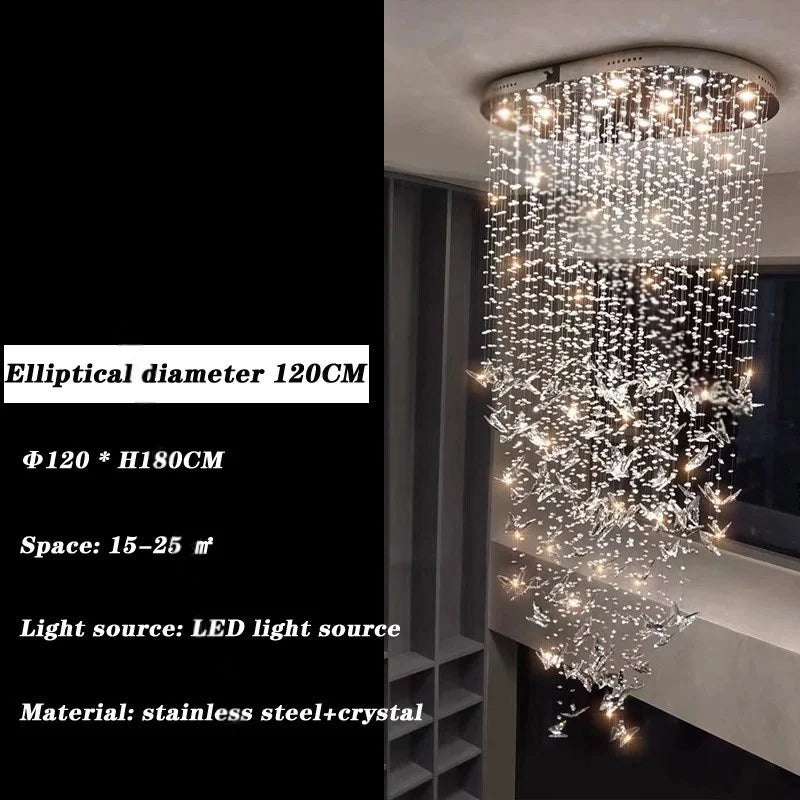 Afralia™ Butterfly Crystal Chandelier for Luxurious Interior Decor