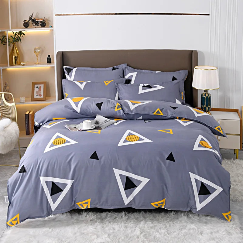 Afralia™ Pastoral Printed Cotton Comforter Cover for Queen King Bed - Four Seasons